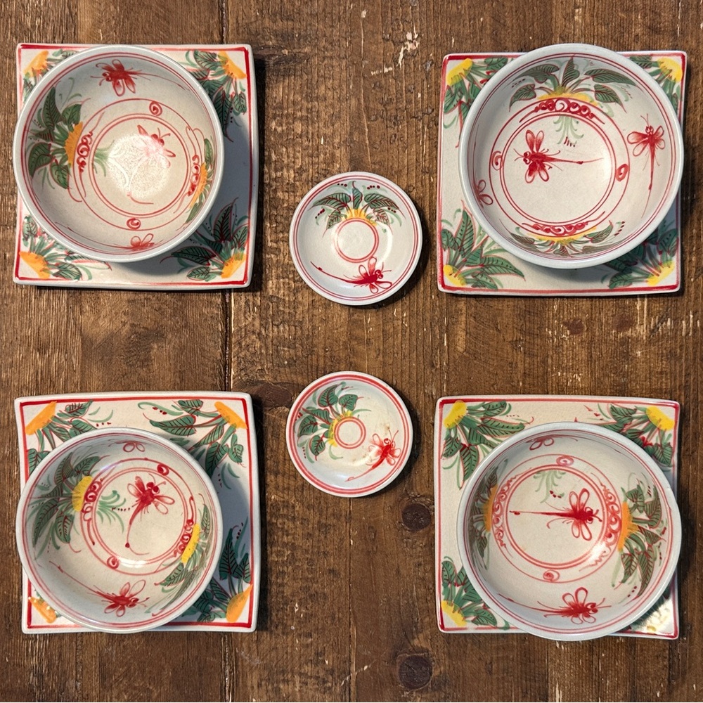World Market Japanese Plate and Bowl Set